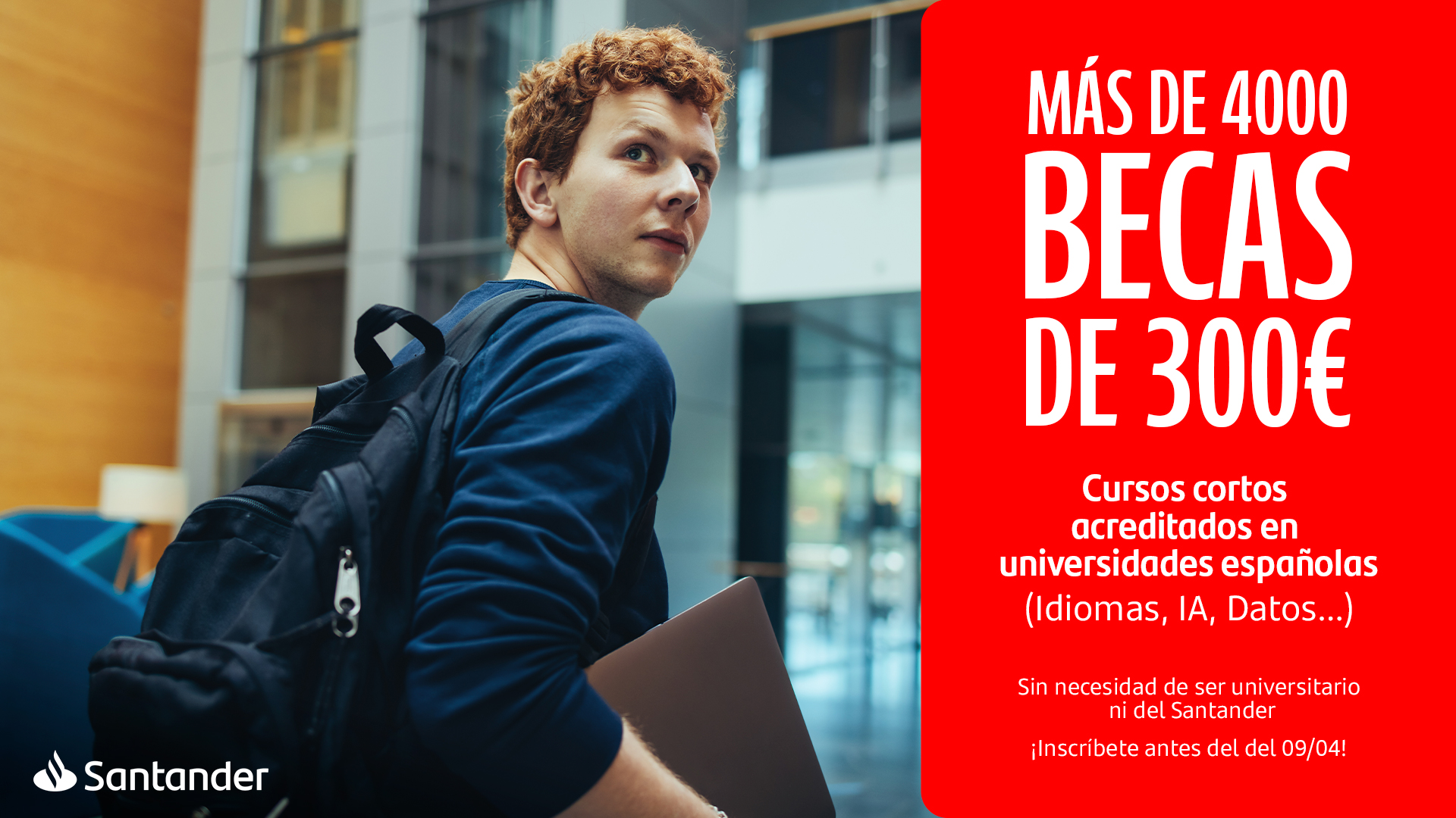 Nova convocatoria de bolsas Santander Open Academy